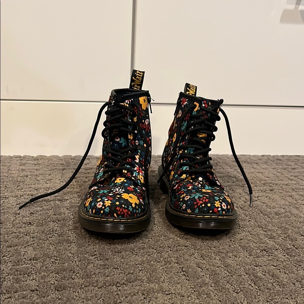 Dr. Martens Black Combat Boots with Chunky Sole